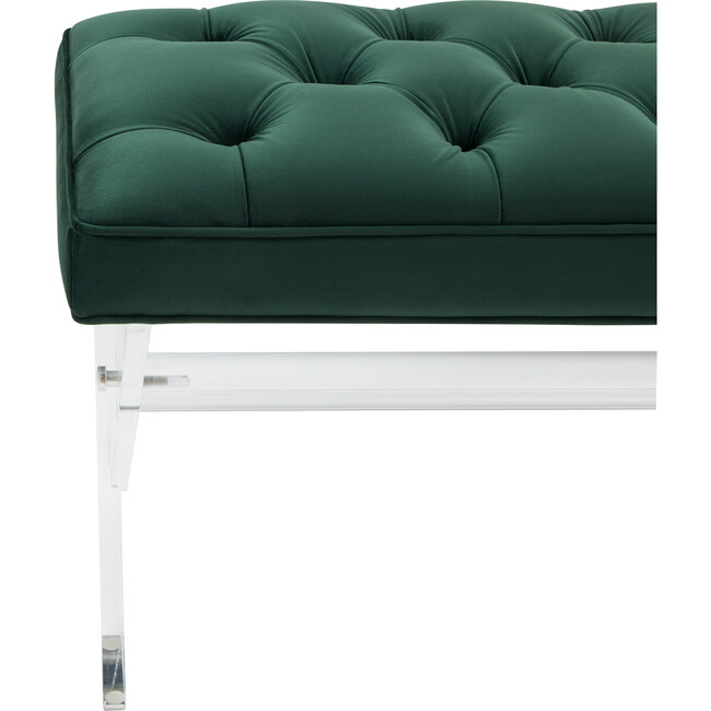 Tourmaline Tufted Acrylic Bench, Blue - Accent Seating - 4