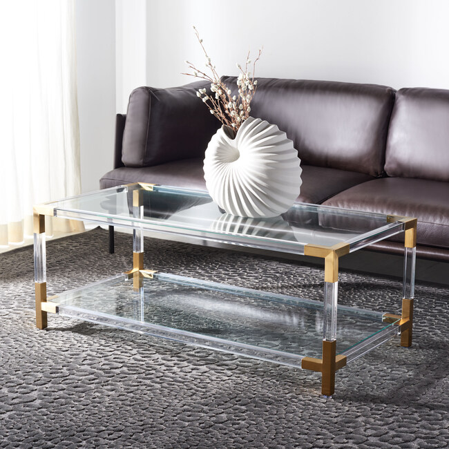 Louisa Acyrlic Coffee Table, Clear - Accent Tables - 2
