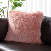 Shag Modish Metallic Pillow, Pink - Decorative Pillows - 2 - thumbnail