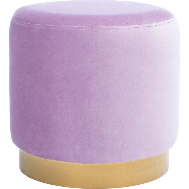 Azai Round Ottoman, Purple - Ottomans - 1