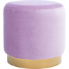 Azai Round Ottoman, Purple - Ottomans - 1 - thumbnail