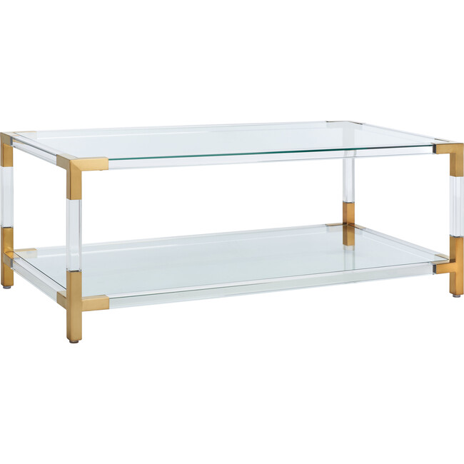 Louisa Acyrlic Coffee Table, Clear - Accent Tables - 3