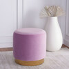 Azai Round Ottoman, Purple - Ottomans - 2