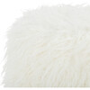 Momina Faux Fur Square Ottoman, White - Ottomans - 4