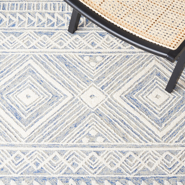 Metro Rug, Blue/Ivory - Rugs - 7