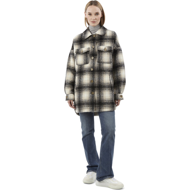 Women's Debra Jacket, Noir Plaid - Coats - 2
