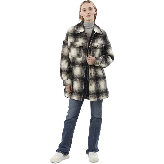 Women's Debra Jacket, Noir Plaid - Coats - 4