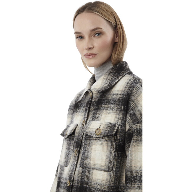 Women's Debra Jacket, Noir Plaid - Coats - 5
