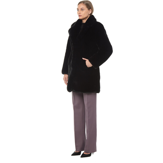 Women's Stella Faux Fur Jacket, Noir - Jackets - 5
