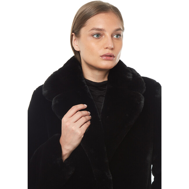 Women's Stella Faux Fur Jacket, Noir - Jackets - 6