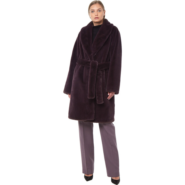 Women's Bree Faux Fur Jacket, Tobacco - Coats - 2