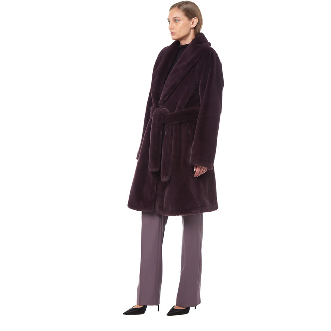 Women's Bree Faux Fur Jacket, Tobacco - Coats - 5