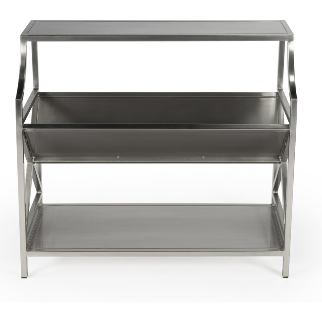 Keats Library Bookcase, Silver - Bookcases - 3