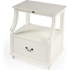 Danielle Marble Nightstand, White - Nightstands - 1 - thumbnail