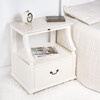 Danielle Marble Nightstand, White - Nightstands - 3