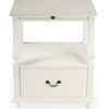 Danielle Marble Nightstand, White - Nightstands - 4