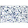 Trubadur Bone Inlay 3-Drawer Chest, Blue/White - Dressers - 8
