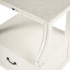 Danielle Marble Nightstand, White - Nightstands - 8