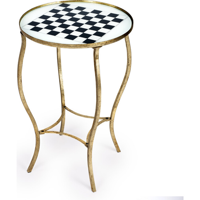 Judith Antique Game Table, Gold