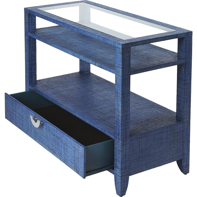 Amelle Raffia Console Table, Blue - Accent Tables - 2