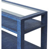 Amelle Raffia Console Table, Blue - Accent Tables - 4