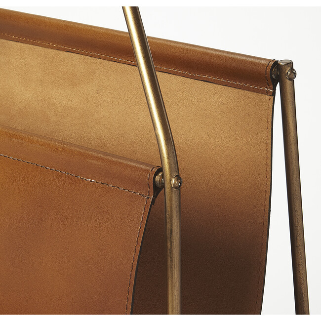 Rupert Leather Magazine Basket - Storage - 6