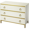 Monika Accent Dresser, Gold/White - Dressers - 1 - thumbnail