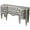 Victoria Bone Inlay Sideboard, Black - Accent Tables - 4 - thumbnail