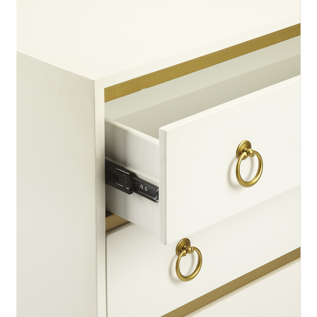 Monika Accent Dresser, Gold/White - Dressers - 2