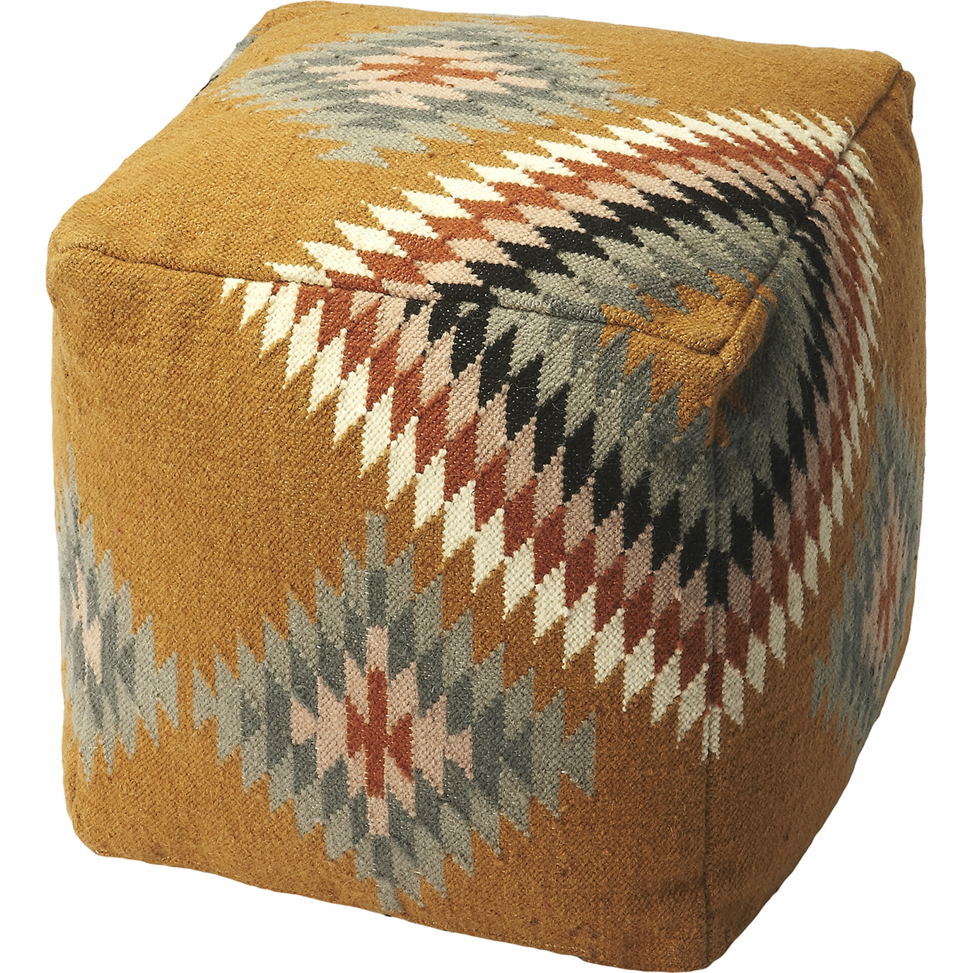 Donoma Woven Floor Pouf, Southwest Multi - Accent Seating - 1