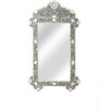 Vivienne Crown Bone Inlay Wall Mirror, Black - Mirrors - 1 - thumbnail