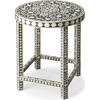 Gillian Bone Inlay Accent Table, Black - Accent Tables - 1 - thumbnail