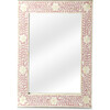 Vivienne Bone Inlay Wall Mirror, Pink - Mirrors - 1 - thumbnail