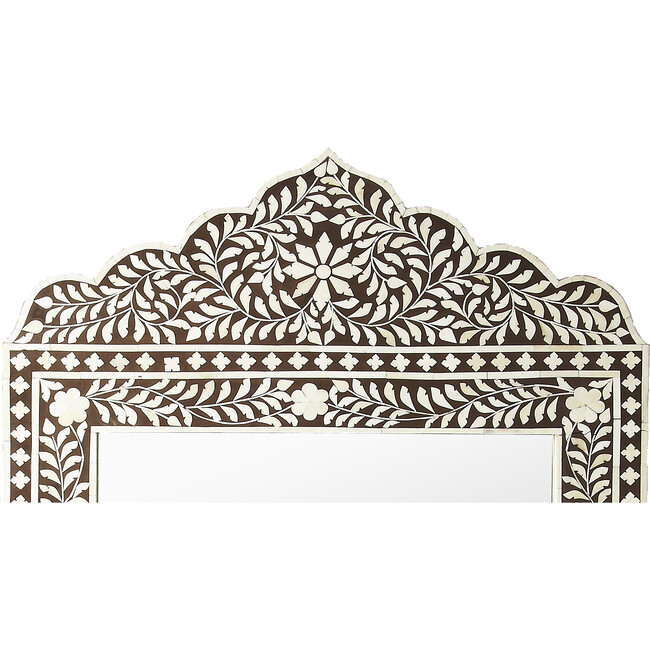 Victoria Bone Inlay Mirror, Brown - Mirrors - 2