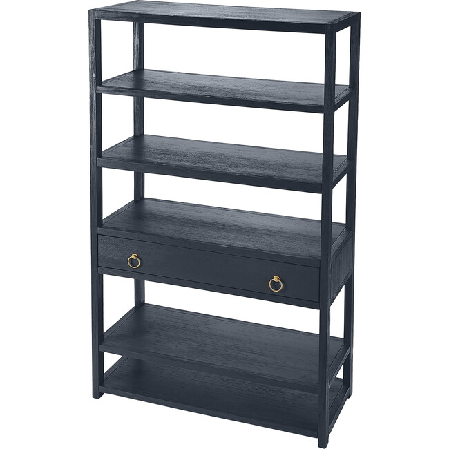 Lark Bookshelf, Navy - Bookcases - 1