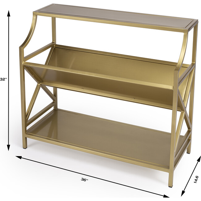 Keats Library Bookcase, Antique Gold - Bookcases - 9