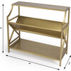 Keats Library Bookcase, Antique Gold - Bookcases - 9