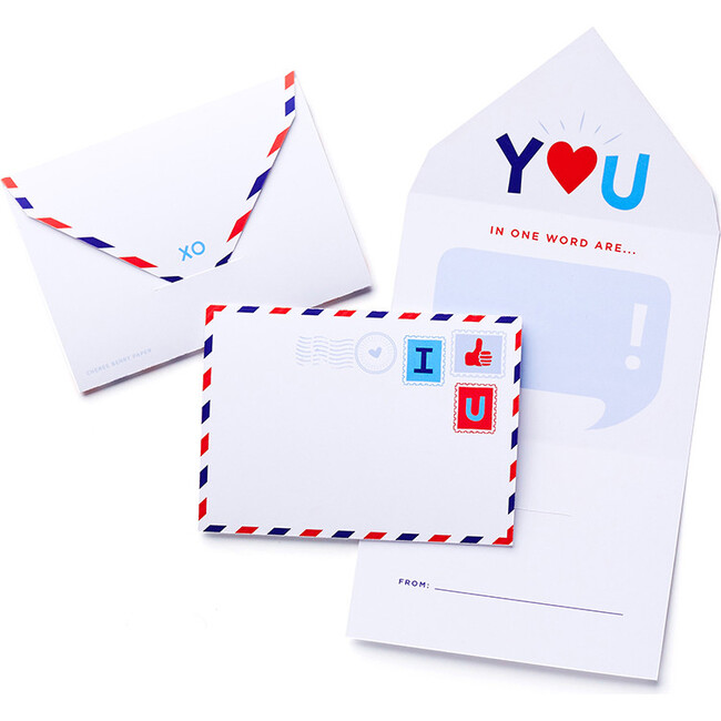 Mini Airmail All-In-One Valentine Card & Envelope
