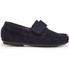 Suede Driving Loafers, Navy - Loafers - 1 - thumbnail