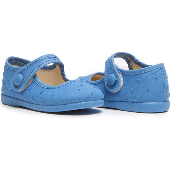 Swiss Dot Bow Mary Janes, Blue