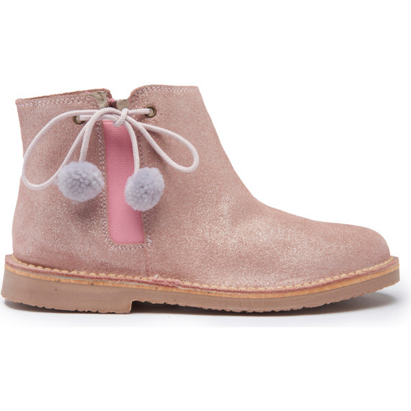 Pom Pom Chelsea Boot, Rose - Childrenchic Shoes | Maisonette