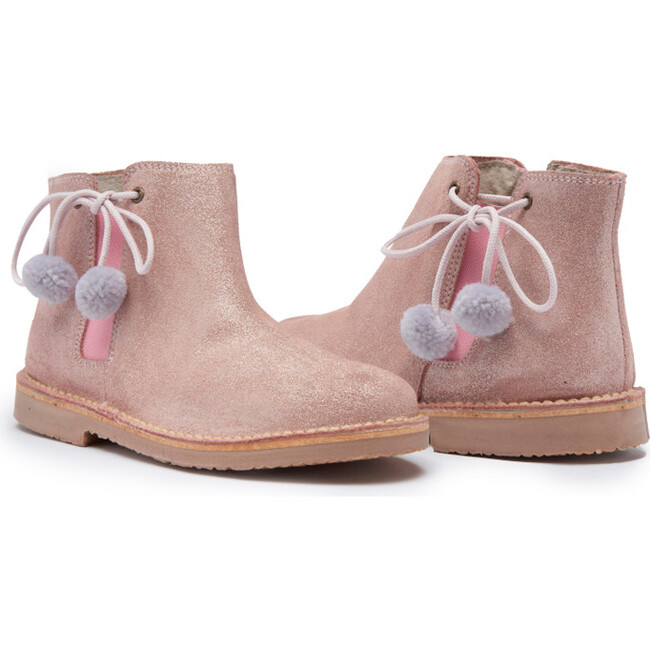 Pom Pom Chelsea Boot, Rose - Boots - 2