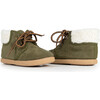 McAlister Booties with Faux Shearling, Olive Suede - Boots - 1 - thumbnail