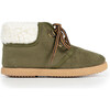 McAlister Booties with Faux Shearling, Olive Suede - Boots - 2