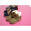 McAlister Booties with Faux Shearling, Olive Suede - Boots - 4