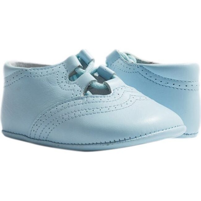 My-First Lace Up Baby Oxford, Baby Blue - Lace-Ups - 1