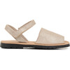 Leather Sandals, Nude Shimmer - Sandals - 3