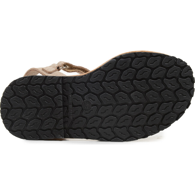 Leather Sandals, Nude Shimmer - Sandals - 5