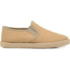 Linen Slip-On Sneakers, Camel - Sneakers - 3