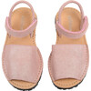 Leather Sandals, Rose Shimmer - Sandals - 2